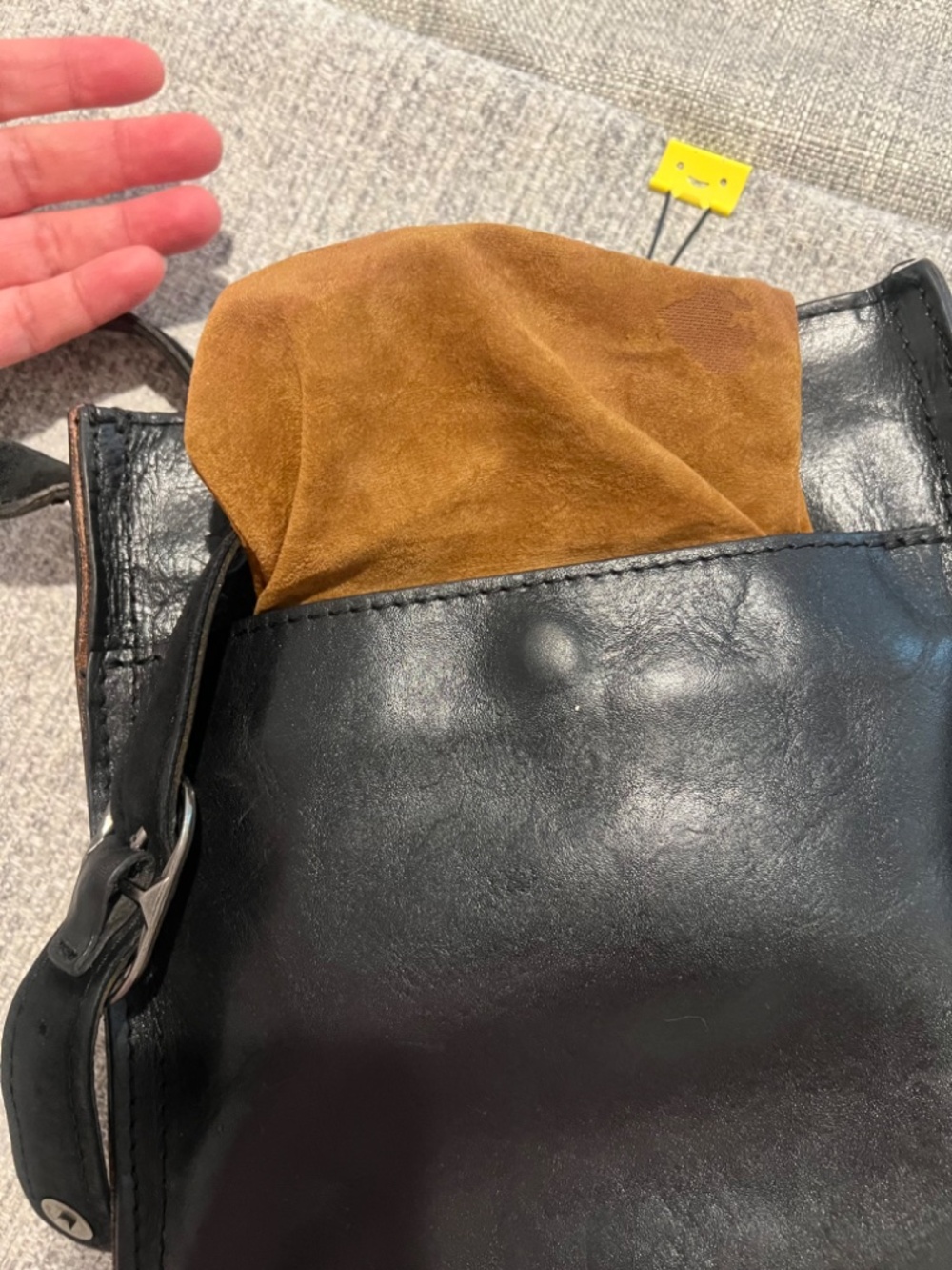 Patricia Nash Black Leather Crossbody Bag Vintage Style - Picture 13 of 15